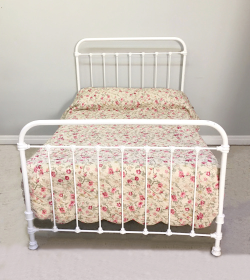 french antique 4ft iron bed